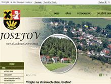 Tablet Screenshot of obecjosefov.cz